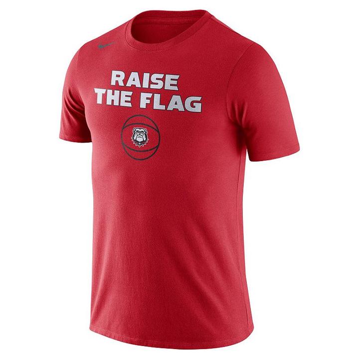 Men's Nike Georgia Bulldogs Basketball Local Tee, Size: Large, Red