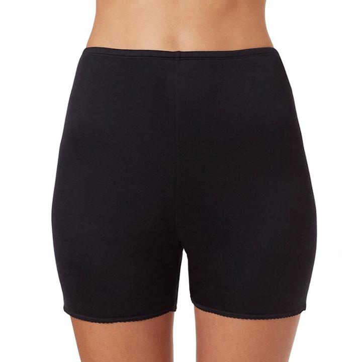 Plus Size Cuddl Duds Softech Picot-trim Boyshorts, Women's, Size: 1xl, Black