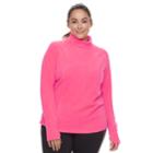 Plus Size Tek Gear Microfleece Turtleneck Pullover Top, Women's, Size: 3xl, Dark Pink