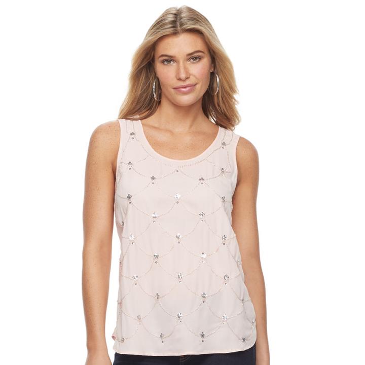 Women's Juicy Couture Embellished Chandelier Tank, Size: Xs, Brt Pink