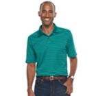 Men's Croft & Barrow&reg; Cool & Dry Classic-fit Striped Performance Polo, Size: Xl, Med Green