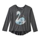 Girls 7-16 & Plus Size So&reg; Perfectly Soft High-low Graphic Top, Girl's, Size: 16 1/2, Dark Grey