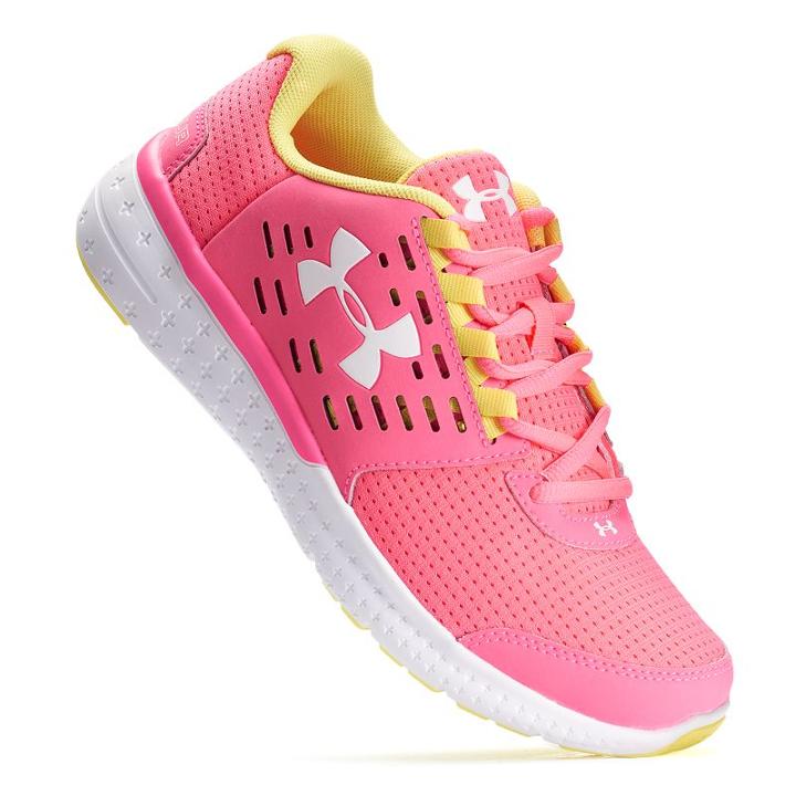 Under Armour Micro G Motion Grade School Girls' Running Shoes, Girl's, Size: 6, Dark Pink