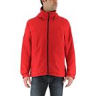 Men's Adidas Wandertag Climaproof Insulated Hooded Rain Jacket, Size: Small, Red