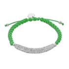 Oregon Ducks Crystal Sterling Silver Bar Link & Team Logo Charm Slipknot Bracelet, Women's, White