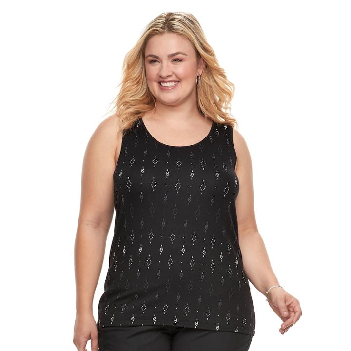 Plus Size Sonoma Goods For Life&trade; Layering Tank, Women's, Size: 0x, Black