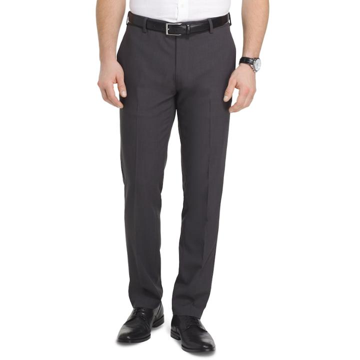 Men's Van Heusen Slim-fit Traveler Pants, Size: 36x29, Dark Grey