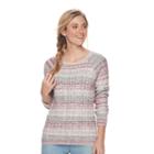 Women's Sonoma Goods For Life&trade; Cable-knit Crewneck Sweater, Size: Large, Pink