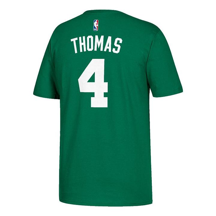 Men's Adidas Boston Celtics Nba Playoffs Isaiah Thomas Name And Number Tee, Size: Xl, Green