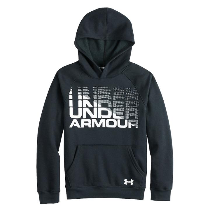 Boys 8-20 Under Armour Wordmark Rival Hoodie, Size: Small, Black