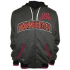 Men's Franchise Club Minnesota Golden Gophers Power Play Reversible Hooded Jacket, Size: Xxl, Grey