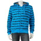 Men's Courage Clothing Co. Striped Fleece Hoodie, Size: Xl, Turquoise/blue (turq/aqua)