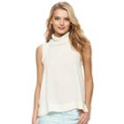 Women's Juicy Couture Sleeveless Turtleneck Top, Size: Large, White Oth