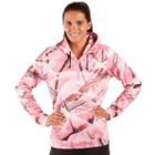 Huntworth Pink Camo Quarter-zip Fleece Hiking Hoodie - Women's, Size: Medium