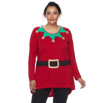 Plus Size Mccc Holiday Tee, Women's, Size: 1xl, Brt Red