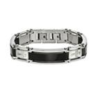 Axl By Triton Men's Stainless Steel Diamond Accent Cross Bracelet, Size: 8.5, Grey