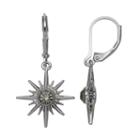 Simply Vera Vera Wang Nickel Free Starburst Drop Earrings, Women's, Black