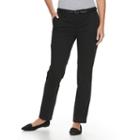 Women's Croft & Barrow&reg; Tapered Chino Pants, Size: 18, Black