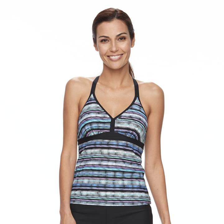 Women's Free Country Racerback Tankini Top, Size: Small, Med Blue