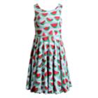Girls 7-16 Emily West Watermelon & Striped Reversible Dress, Size: 8, Multi