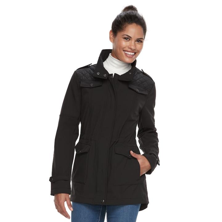 Women's Mo-ka Hooded Soft Shell Anorak Jacket, Size: Small, Black