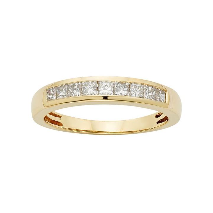 Igl Certified Diamond Wedding Ring In 14k Gold (1/2 Carat T.w.), Women's, Size: 5.50, White