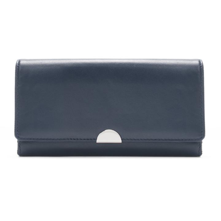 Apt. 9&reg; Lambskin Leather Rfid-blocking Full Clutch, Women's, Blue (navy)