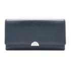 Apt. 9&reg; Lambskin Leather Rfid-blocking Full Clutch, Women's, Blue (navy)