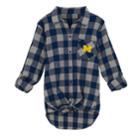 Juniors' Michigan Wolverines Spirit Week Tie-front Flannel Shirt, Teens, Size: Xl, Dark Blue