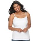 Juniors' Plus Size So&reg; Satin-trim Camisole, Teens, Size: 3xl, White