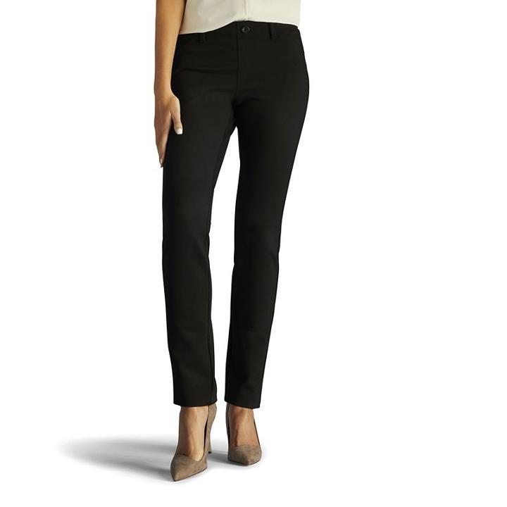 Women's Lee Motion Power Hours Ponte Dress Pants, Size: 12 Avg/reg, Black
