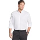 Big & Tall Van Heusen Regular-fit Striped Sateen Button-down Shirt, Men's, Size: Xl Tall, White Oth