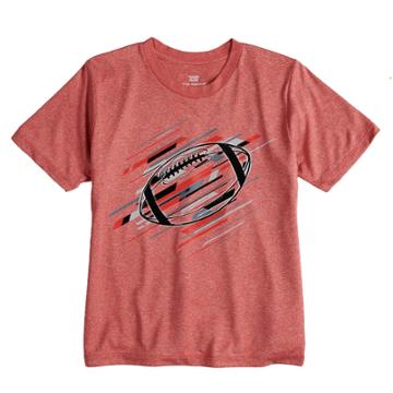 Boys 8-20 Tek Gear&reg; Football Nation Tee, Size: Large, Dark Red