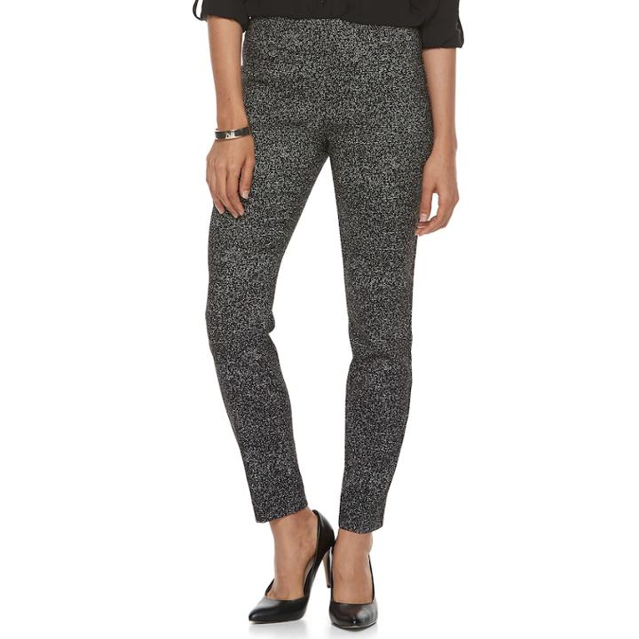 Women's Apt. 9&reg; Brynn Pull-on Skinny Dress Pants, Size: 16, Black