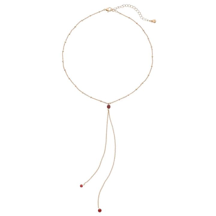 Lc Lauren Conrad Red Simulated Crystal Y Necklace, Women's