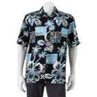 Men's Batik Bay Classic-fit Tropical Button-down Shirt, Size: Xxl, Black