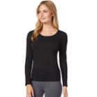 Women's Heat Keep Scoopneck Long Sleeve Top, Size: Small, Black