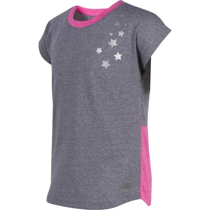 Girls 7-16 New Balance Fashion Perforated Tee, Size: 14, Brt Pink