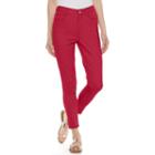 Juniors' So&reg; Color High Waist Ankle Jeggings, Teens, Size: 5, Med Red
