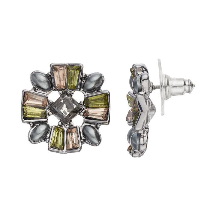 Simply Vera Vera Wang Cluster Round Drop Earrings, Women's, Multicolor