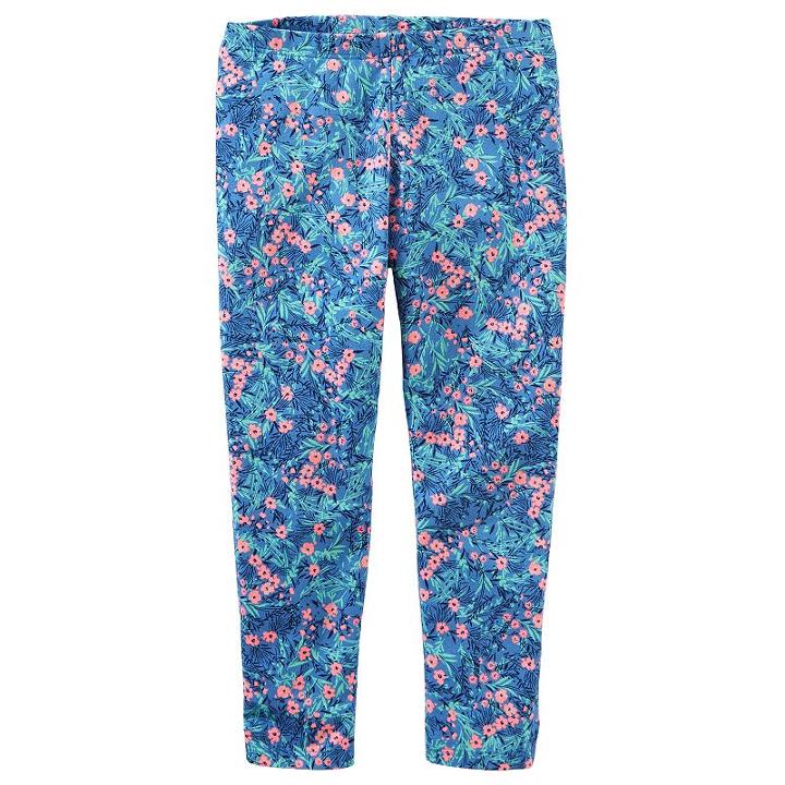 Girls 4-12 Oshkosh B'gosh&reg; Floral Full-length Leggings, Size: 6x, Ovrfl Oth