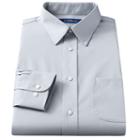 Men's Croft & Barrow&reg; Classic-fit Solid Broadcloth Button-down Collar Dress Shirt, Size: 14.5-32/33, Blue