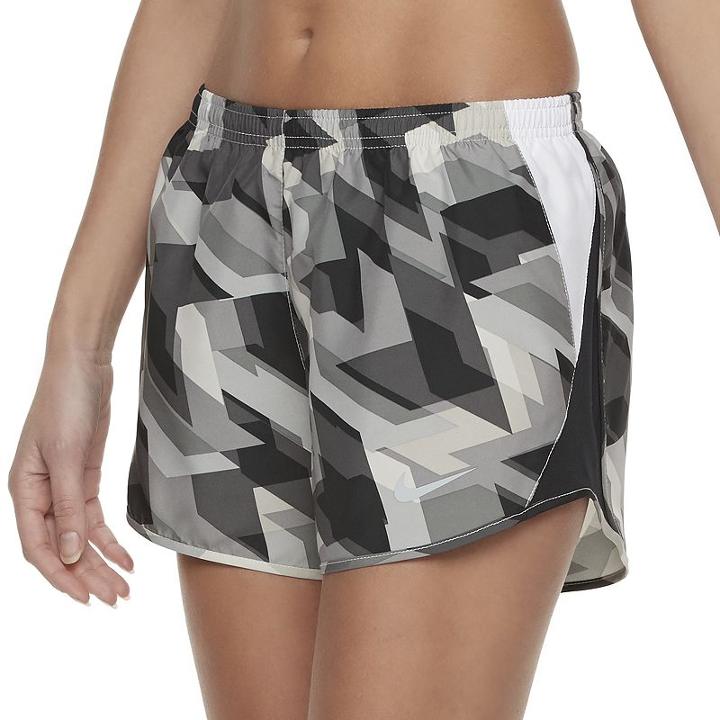 Women's Nike Dry Geometric Running Shorts, Size: Medium, Grey (charcoal)