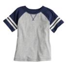 Toddler Boy Jumping Beans&reg; Short Sleeve Striped Raglan Tee, Size: 4t, Light Grey