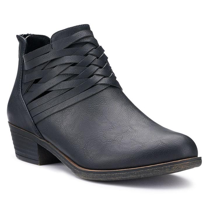 So&reg; Dotcom Women's Ankle Boots, Size: Medium (8.5), Black