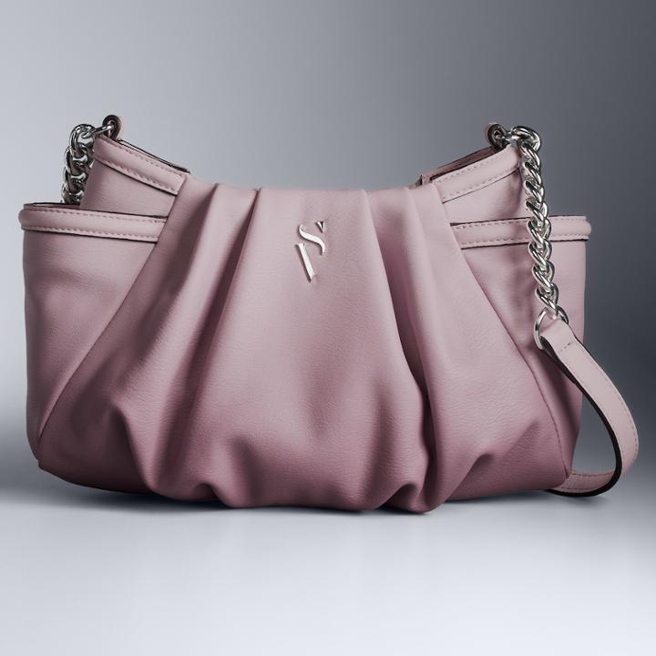 Simply Vera Vera Wang Morris Pleated Crossbody Bag, Women's, Lt Purple