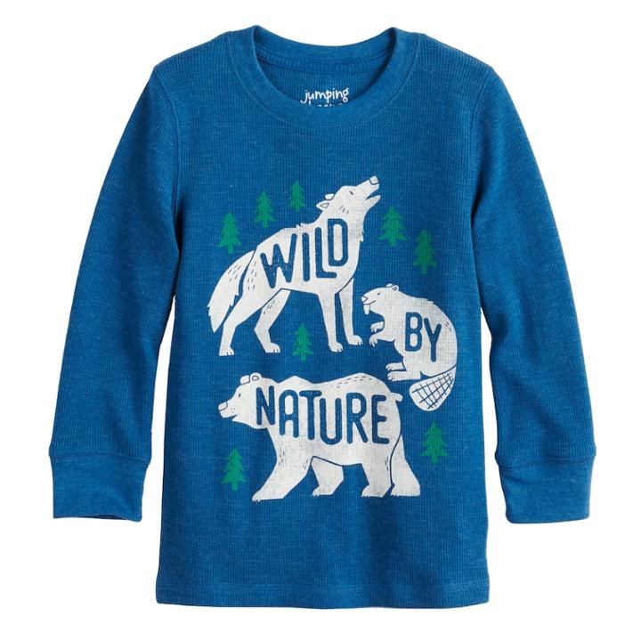 Toddler Boy Jumping Beans&reg; Thermal Graphic Tee, Size: 5t, Dark Blue