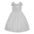 Girls 7-12 American Princess Cap Sleeve Embroidered Communion Dress, Girl's, Size: 8, White
