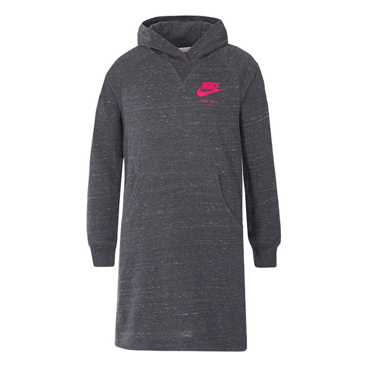 Girls 4-6x Nike Heathered Hooded Dress, Size: 6x, Grey Other