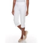 Women's Croft & Barrow&reg; Polished Capris, Size: Medium, White